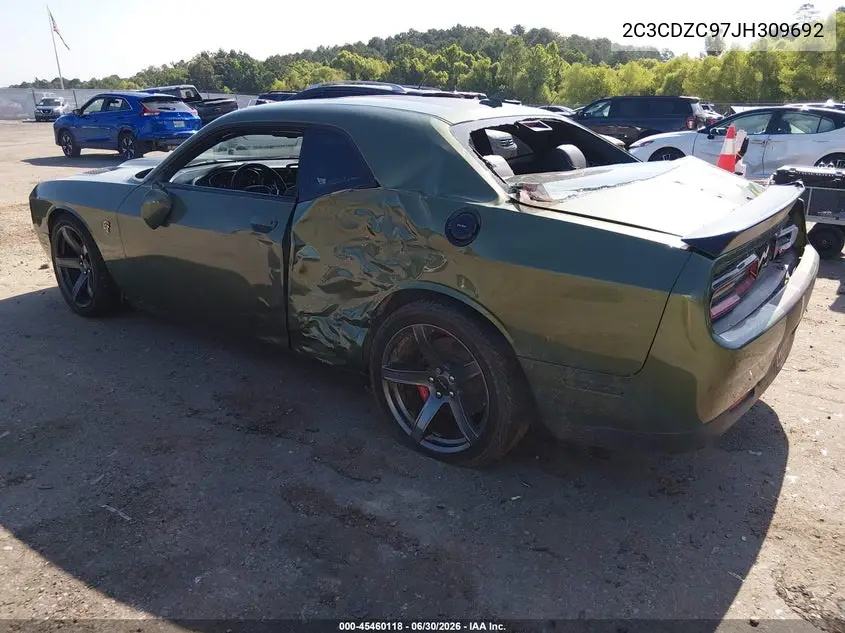 2C3CDZC97JH309692 2018 Dodge Challenger Srt Hellcat