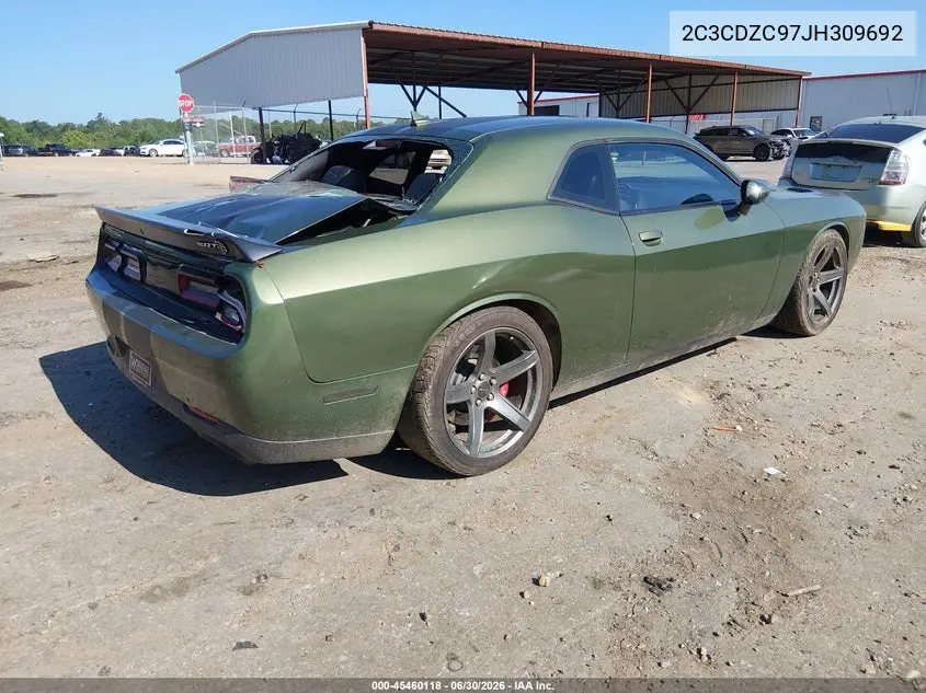 2C3CDZC97JH309692 2018 Dodge Challenger Srt Hellcat