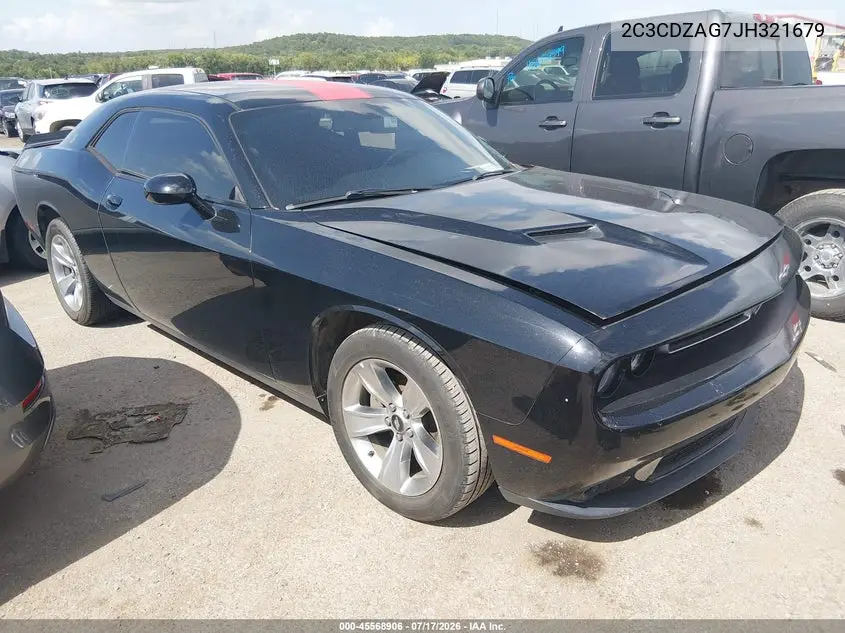 2018 Dodge Challenger Sxt VIN: 2C3CDZAG7JH321679 Lot: 45568906