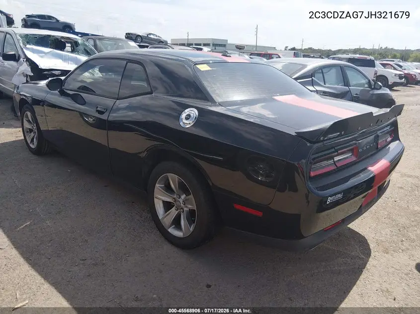 2018 Dodge Challenger Sxt VIN: 2C3CDZAG7JH321679 Lot: 45568906