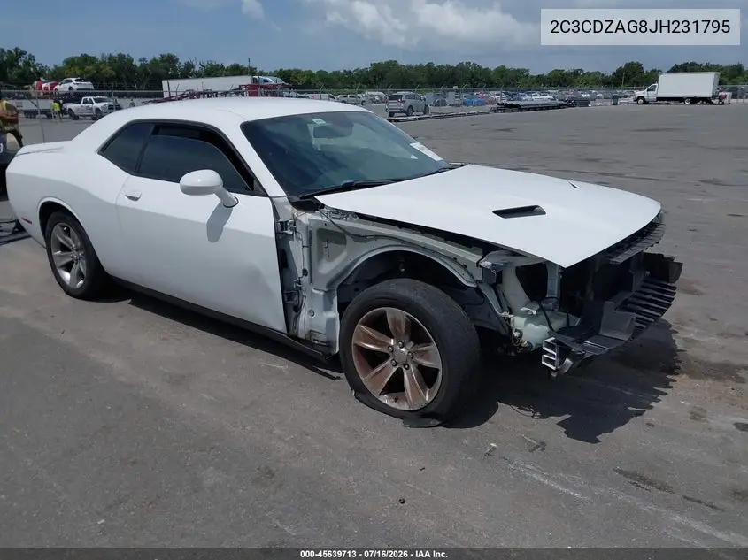 2018 Dodge Challenger Sxt VIN: 2C3CDZAG8JH231795 Lot: 45639713