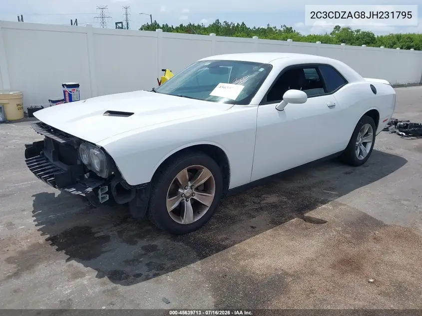 2018 Dodge Challenger Sxt VIN: 2C3CDZAG8JH231795 Lot: 45639713