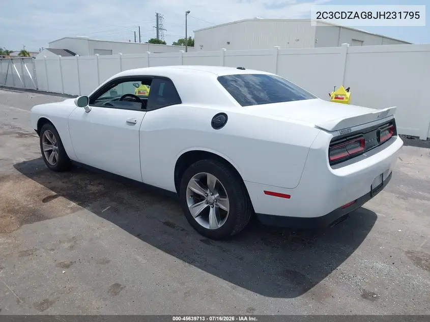 2018 Dodge Challenger Sxt VIN: 2C3CDZAG8JH231795 Lot: 45639713