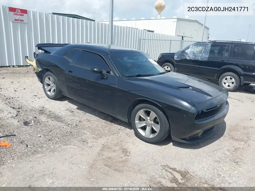 2018 Dodge Challenger Sxt VIN: 2C3CDZAG0JH241771 Lot: 45648730