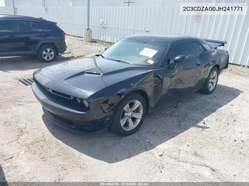 2018 Dodge Challenger Sxt VIN: 2C3CDZAG0JH241771 Lot: 45648730