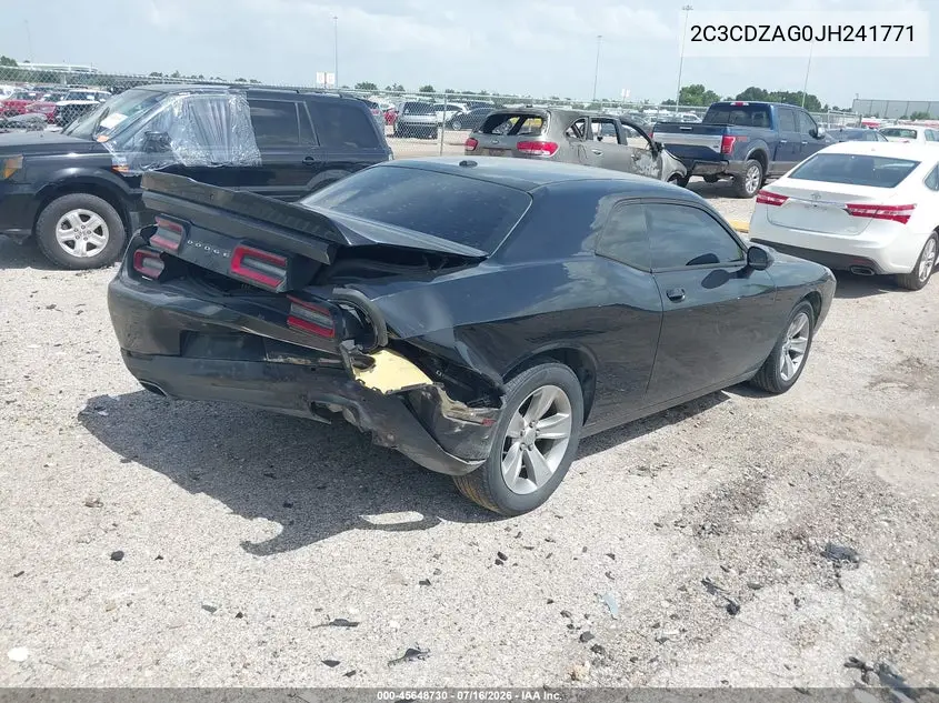 2018 Dodge Challenger Sxt VIN: 2C3CDZAG0JH241771 Lot: 45648730