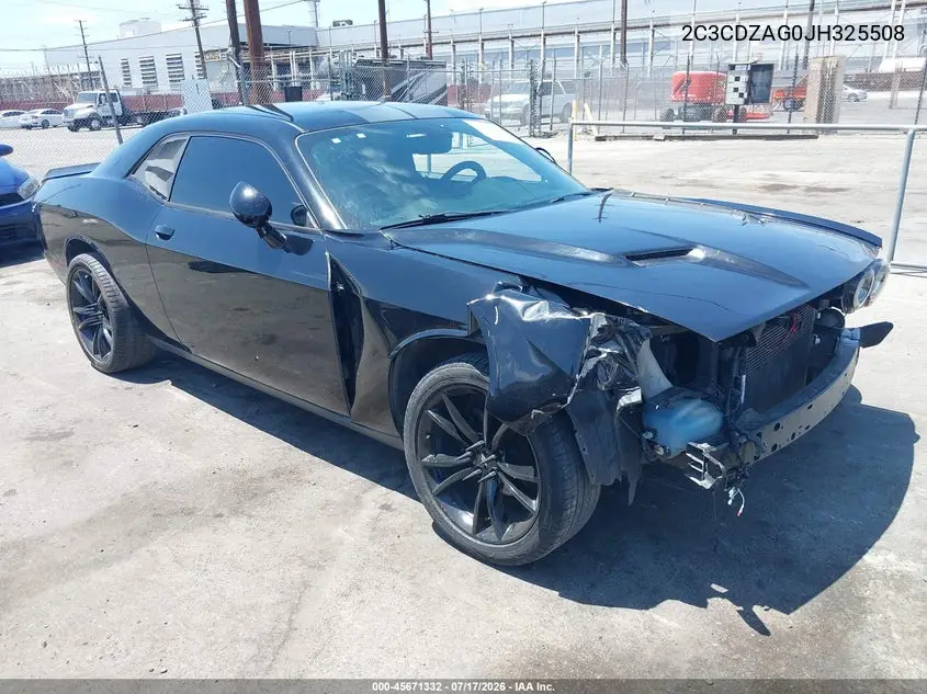 2018 Dodge Challenger Sxt VIN: 2C3CDZAG0JH325508 Lot: 45671332