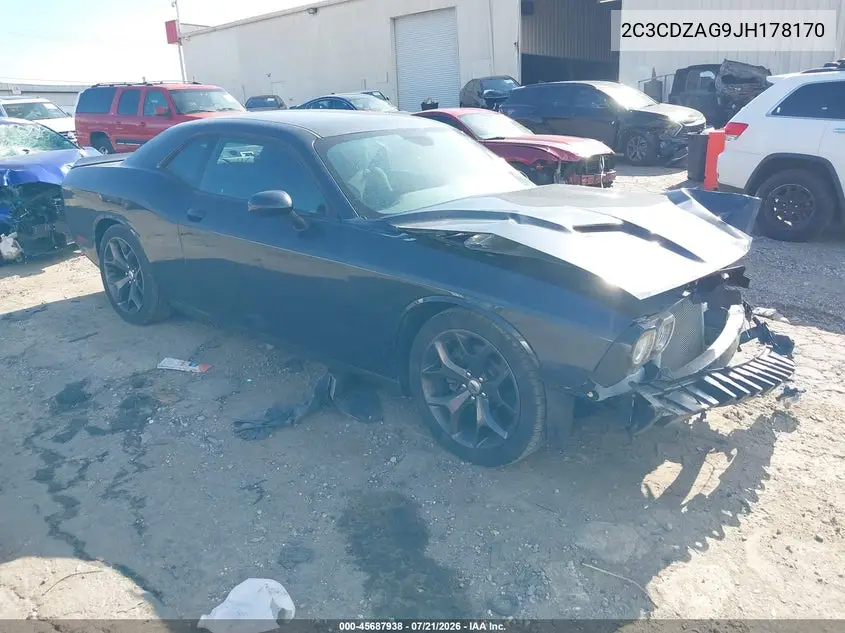 2018 Dodge Challenger Sxt VIN: 2C3CDZAG9JH178170 Lot: 45687938