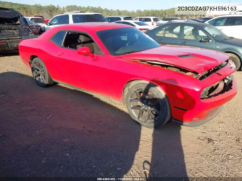 2C3CDZAG7KH596163 2019 Dodge Challenger Sxt