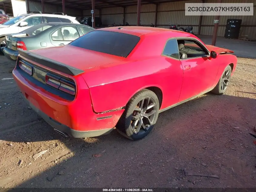 2C3CDZAG7KH596163 2019 Dodge Challenger Sxt