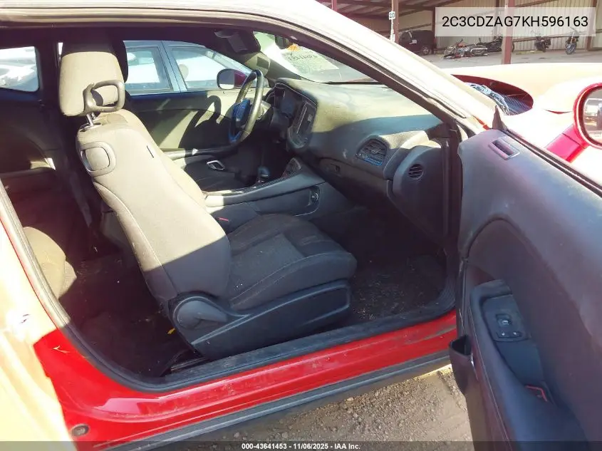 2C3CDZAG7KH596163 2019 Dodge Challenger Sxt