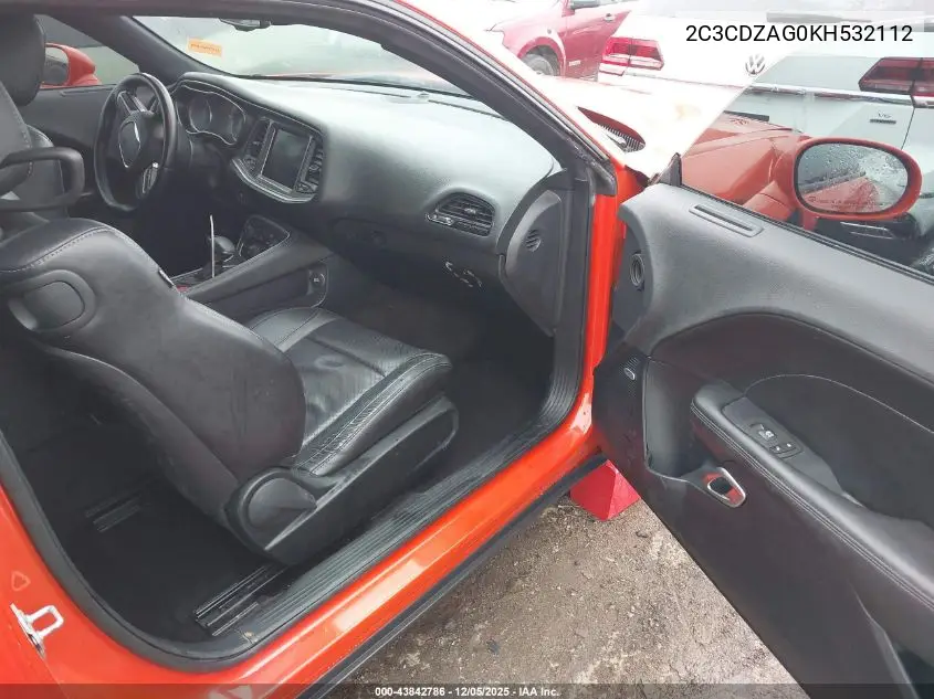 2C3CDZAG0KH532112 2019 Dodge Challenger Sxt