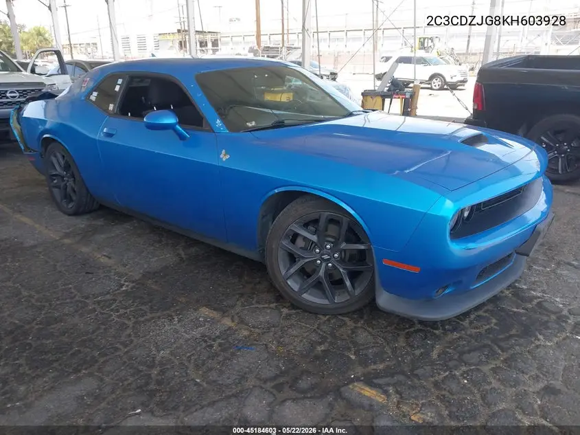 2019 Dodge Challenger Gt VIN: 2C3CDZJG8KH603928 Lot: 45184603