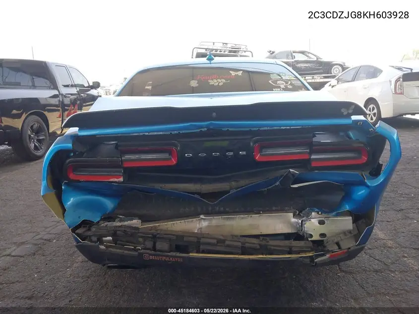 2019 Dodge Challenger Gt VIN: 2C3CDZJG8KH603928 Lot: 45184603