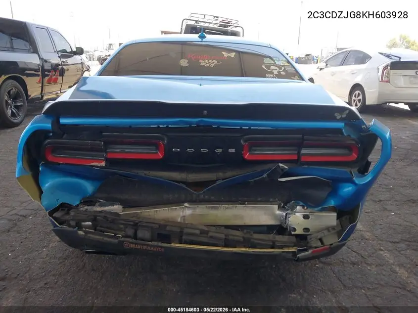 2019 Dodge Challenger Gt VIN: 2C3CDZJG8KH603928 Lot: 45184603