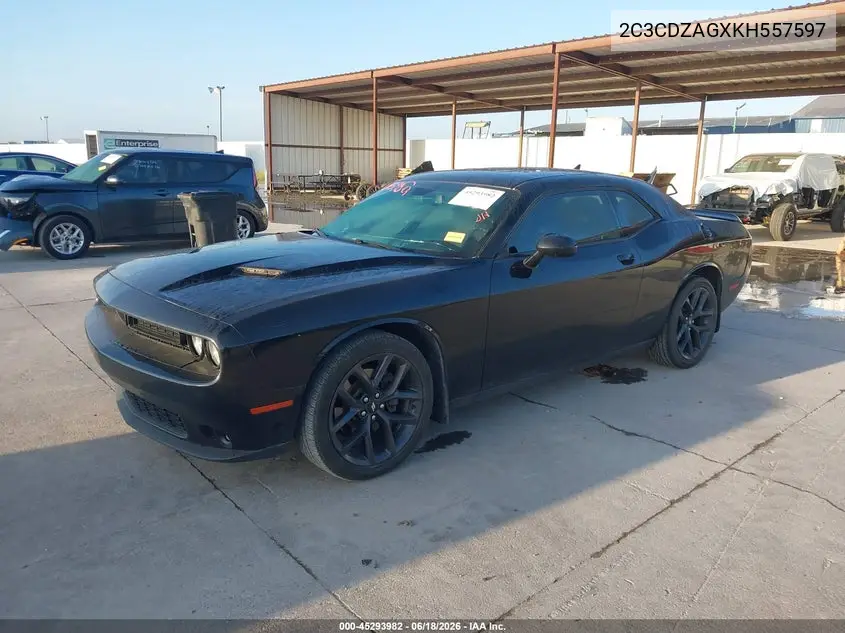 2019 Dodge Challenger Sxt VIN: 2C3CDZAGXKH557597 Lot: 45293982