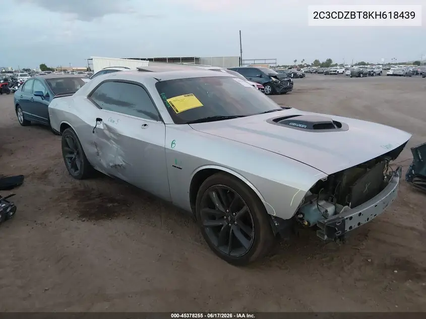 2019 Dodge Challenger R/T VIN: 2C3CDZBT8KH618439 Lot: 45378255