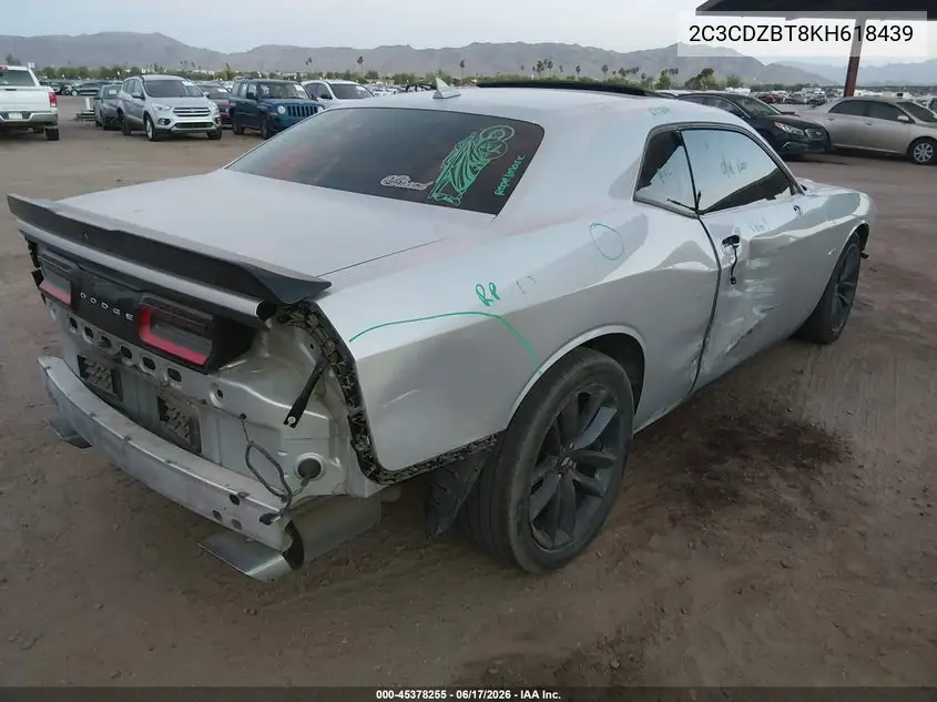 2019 Dodge Challenger R/T VIN: 2C3CDZBT8KH618439 Lot: 45378255