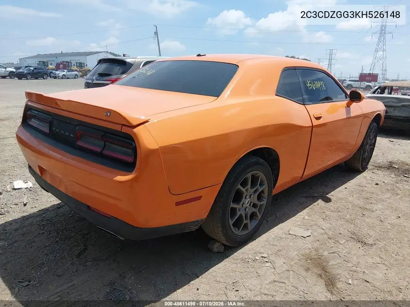 2019 Dodge Challenger Sxt Awd VIN: 2C3CDZGG3KH526148 Lot: 45611498