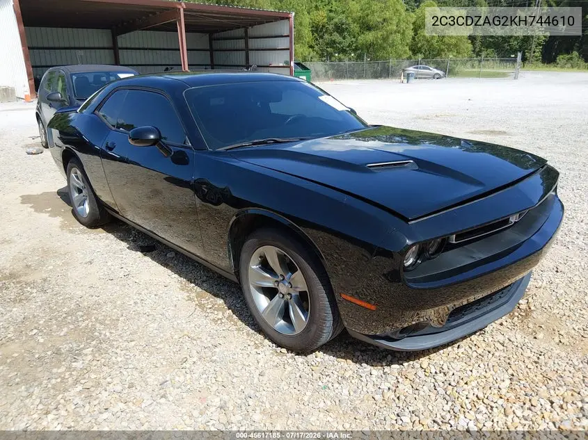 2019 Dodge Challenger Sxt VIN: 2C3CDZAG2KH744610 Lot: 45617185
