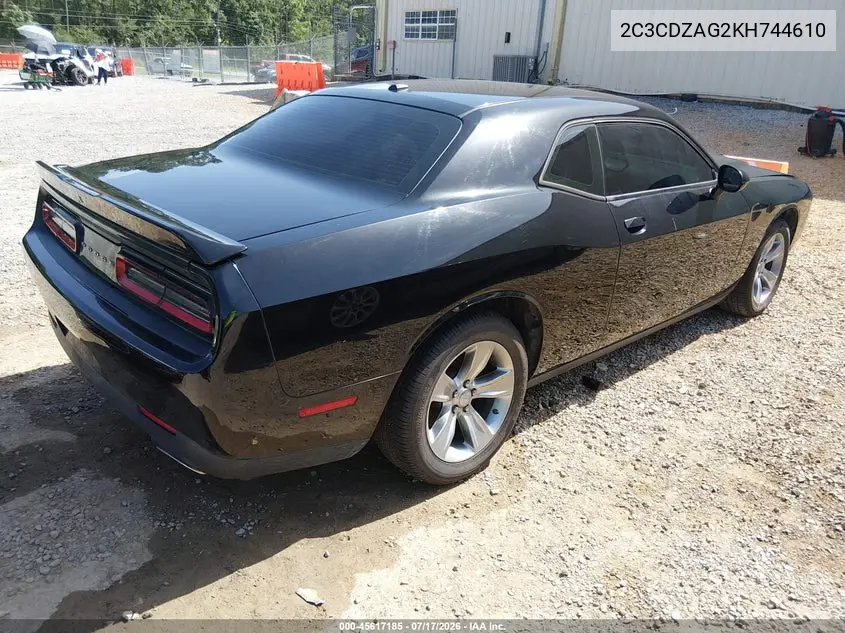 2019 Dodge Challenger Sxt VIN: 2C3CDZAG2KH744610 Lot: 45617185