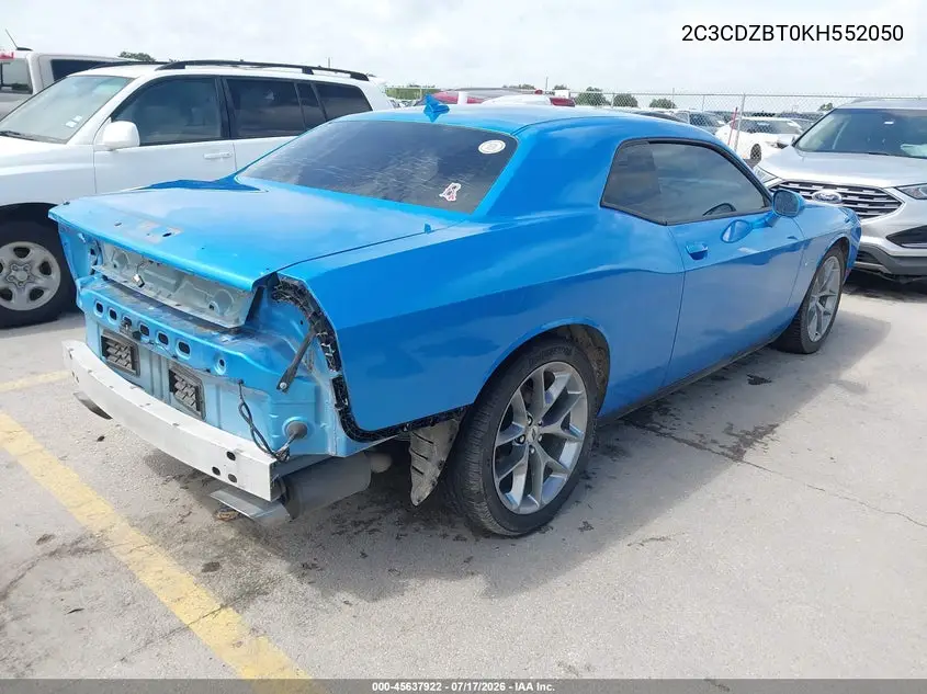 2019 Dodge Challenger R/T VIN: 2C3CDZBT0KH552050 Lot: 45637922