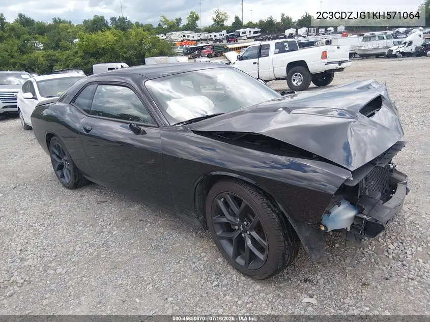 2019 Dodge Challenger Gt VIN: 2C3CDZJG1KH571064 Lot: 45650870
