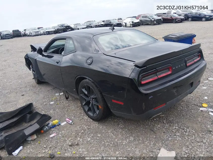 2019 Dodge Challenger Gt VIN: 2C3CDZJG1KH571064 Lot: 45650870