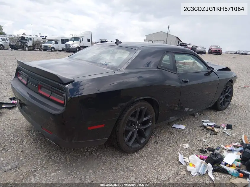 2019 Dodge Challenger Gt VIN: 2C3CDZJG1KH571064 Lot: 45650870