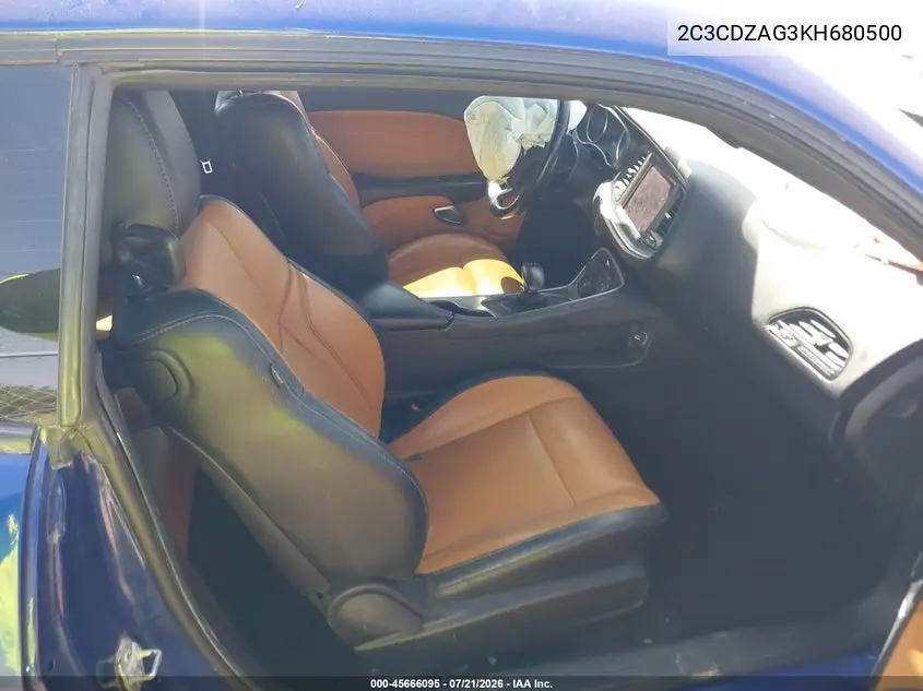2019 Dodge Challenger Sxt VIN: 2C3CDZAG3KH680500 Lot: 45666095