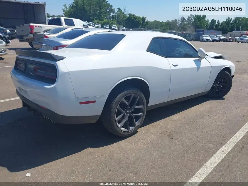 2020 Dodge Challenger Sxt VIN: 2C3CDZAG5LH110046 Lot: 45555142