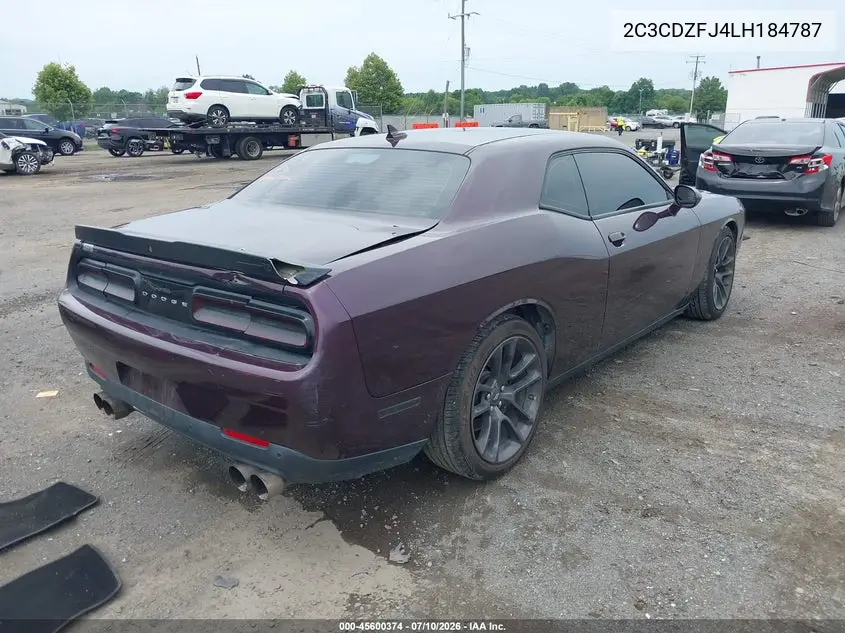 2020 Dodge Challenger R/T Scat Pack VIN: 2C3CDZFJ4LH184787 Lot: 45600374