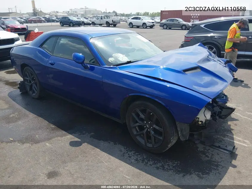 2020 Dodge Challenger Sxt VIN: 2C3CDZAGXLH110558 Lot: 45624092