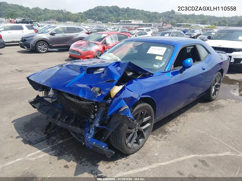 2020 Dodge Challenger Sxt VIN: 2C3CDZAGXLH110558 Lot: 45624092