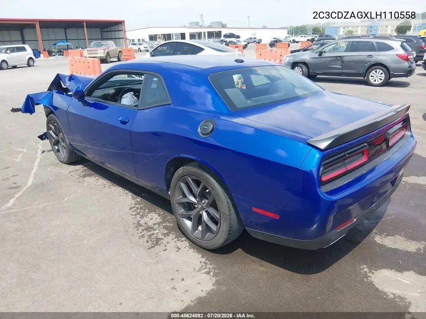 2020 Dodge Challenger Sxt VIN: 2C3CDZAGXLH110558 Lot: 45624092