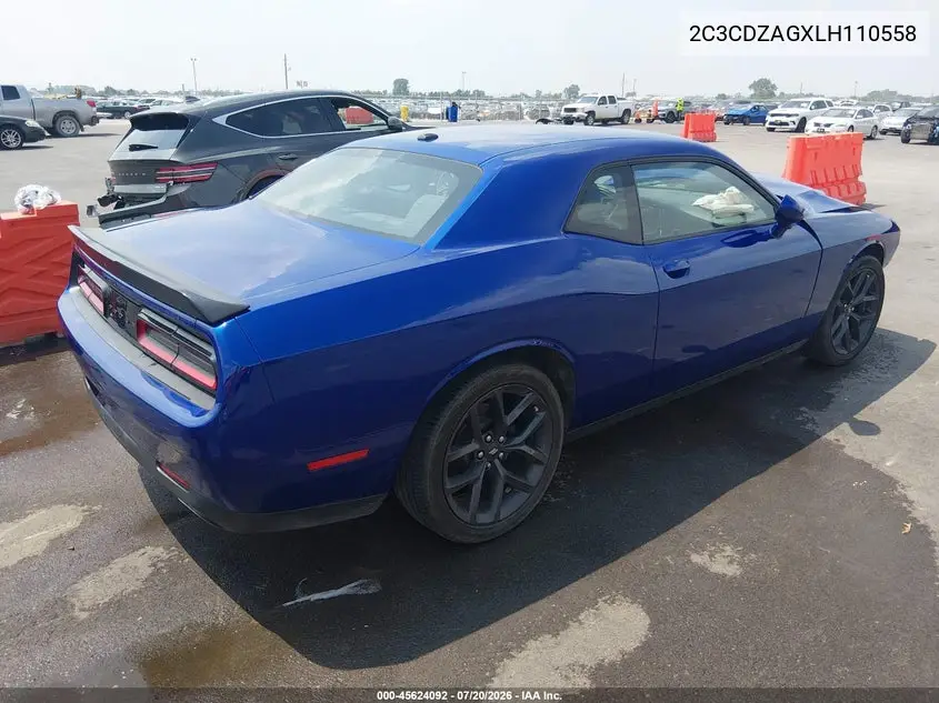2020 Dodge Challenger Sxt VIN: 2C3CDZAGXLH110558 Lot: 45624092