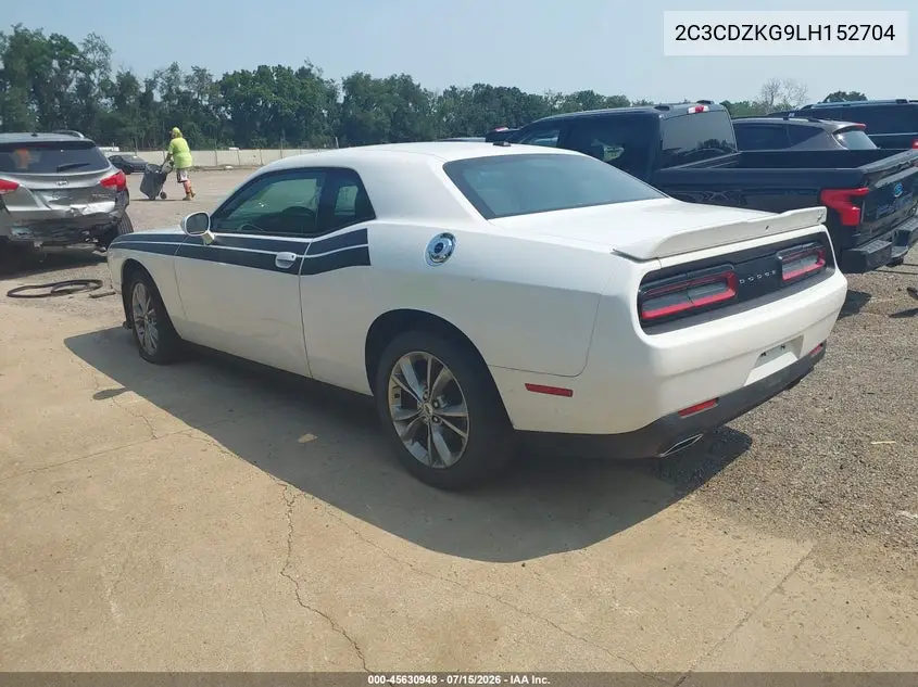 2020 Dodge Challenger Gt Awd VIN: 2C3CDZKG9LH152704 Lot: 45630948
