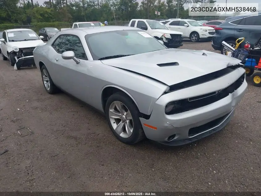 2C3CDZAGXMH538468 2021 Dodge Challenger Sxt