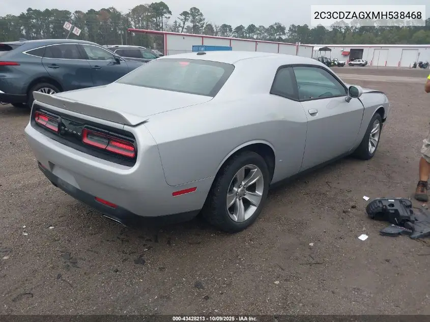 2C3CDZAGXMH538468 2021 Dodge Challenger Sxt