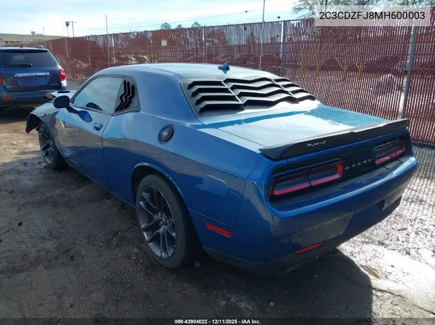 2C3CDZFJ8MH600003 2021 Dodge Challenger R/T Scat Pack