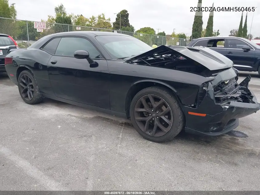 2021 Dodge Challenger Sxt VIN: 2C3CDZAG4MH560465 Lot: 45397872