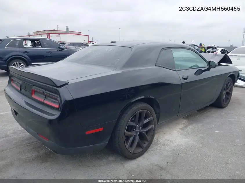 2021 Dodge Challenger Sxt VIN: 2C3CDZAG4MH560465 Lot: 45397872