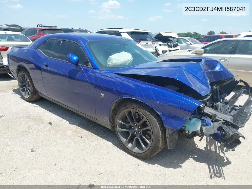 2021 Dodge Challenger R/T Scat Pack VIN: 2C3CDZFJ4MH587041 Lot: 45566394