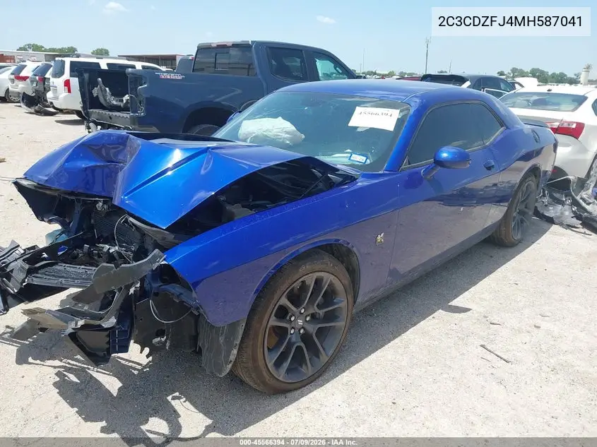 2021 Dodge Challenger R/T Scat Pack VIN: 2C3CDZFJ4MH587041 Lot: 45566394
