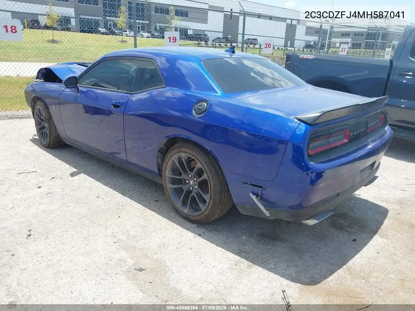 2021 Dodge Challenger R/T Scat Pack VIN: 2C3CDZFJ4MH587041 Lot: 45566394