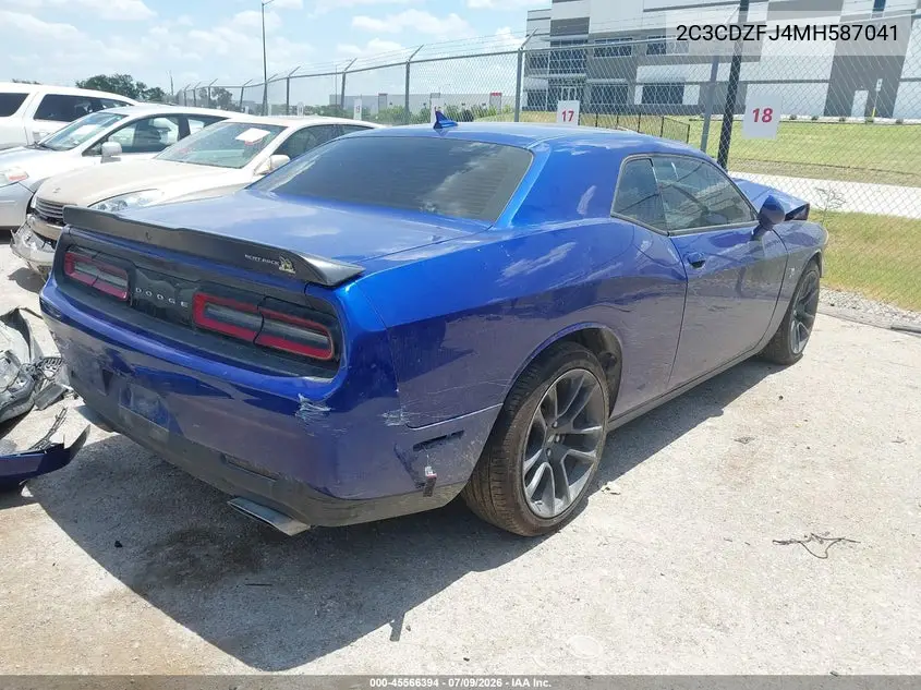 2021 Dodge Challenger R/T Scat Pack VIN: 2C3CDZFJ4MH587041 Lot: 45566394