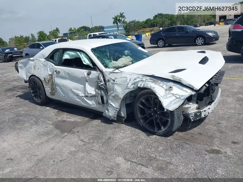 2021 Dodge Challenger R/T Scat Pack VIN: 2C3CDZFJ6MH627345 Lot: 45592832