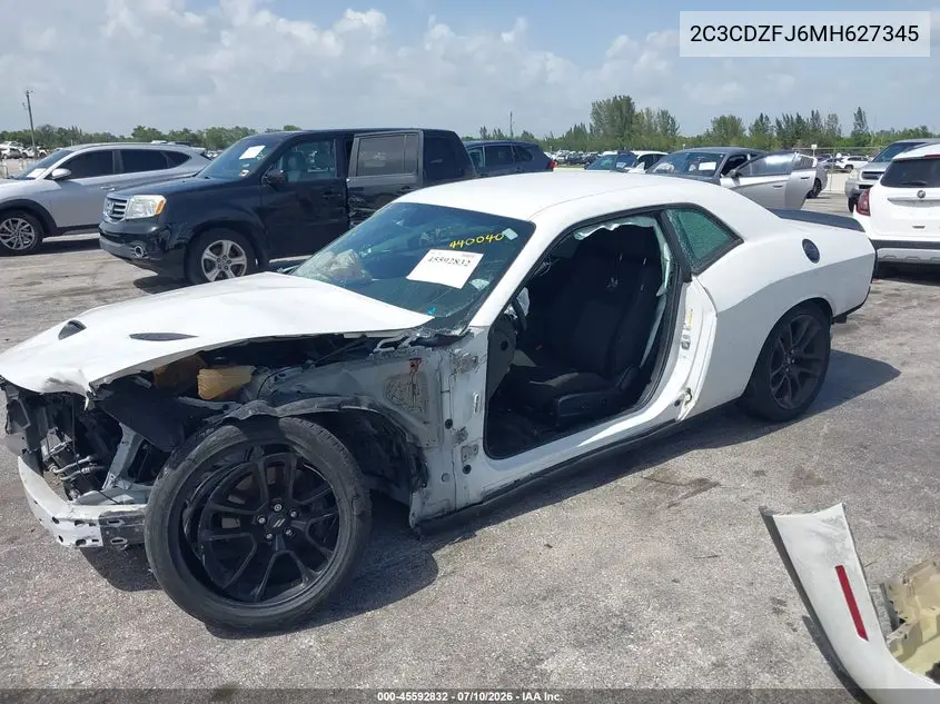 2021 Dodge Challenger R/T Scat Pack VIN: 2C3CDZFJ6MH627345 Lot: 45592832