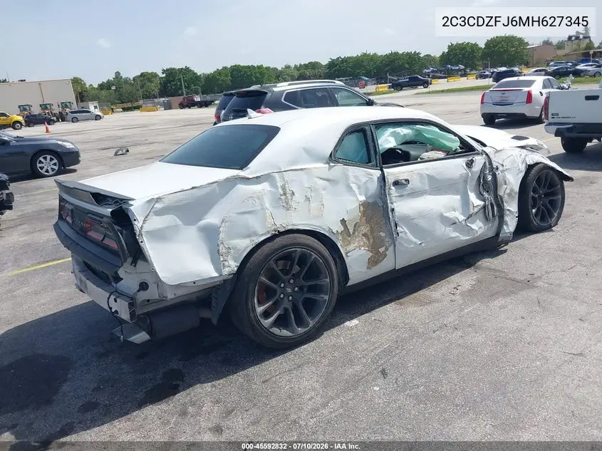 2021 Dodge Challenger R/T Scat Pack VIN: 2C3CDZFJ6MH627345 Lot: 45592832