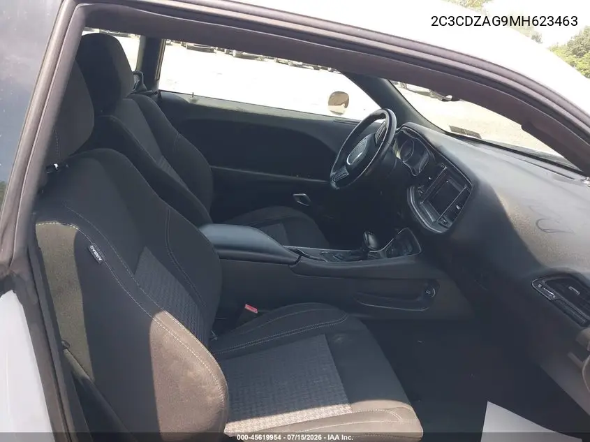 2021 Dodge Challenger Sxt VIN: 2C3CDZAG9MH623463 Lot: 45619954